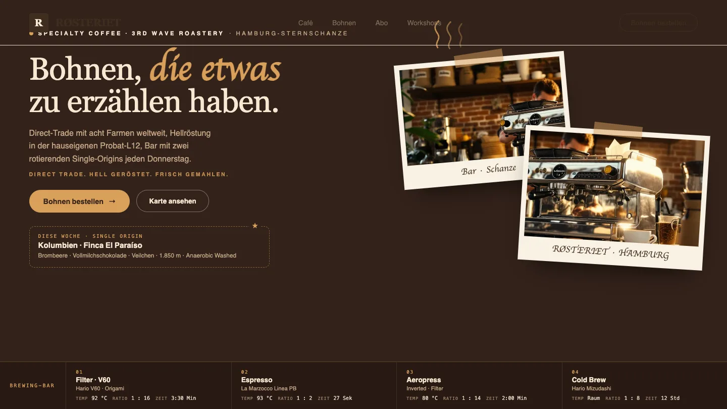 Studio-Vorlage: Gastro