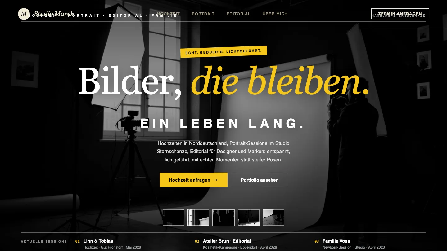Studio-Vorlage: Fotograf