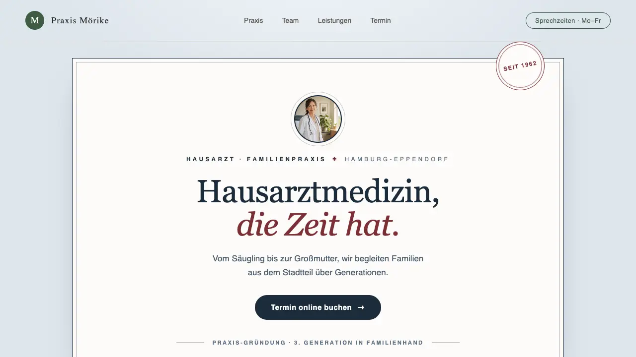 Vorschau der Vorlage Hausarzt · Klassisch (Ärzte)