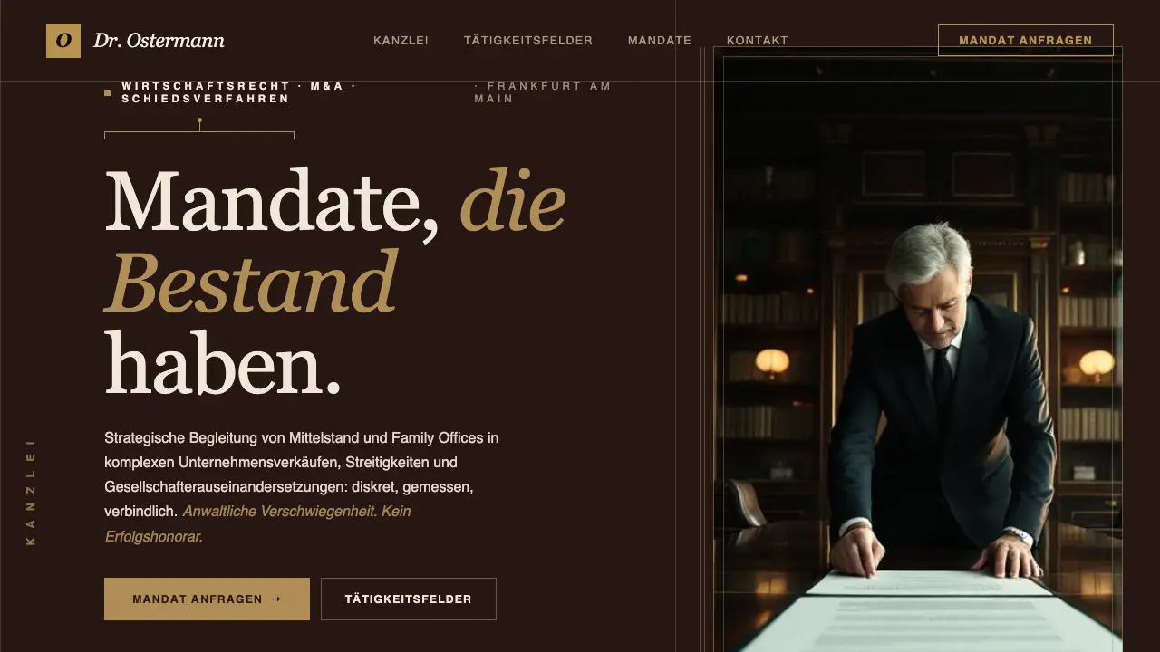 Vorschau der Vorlage Anwalt · Editorial Authority (Dienstleister)