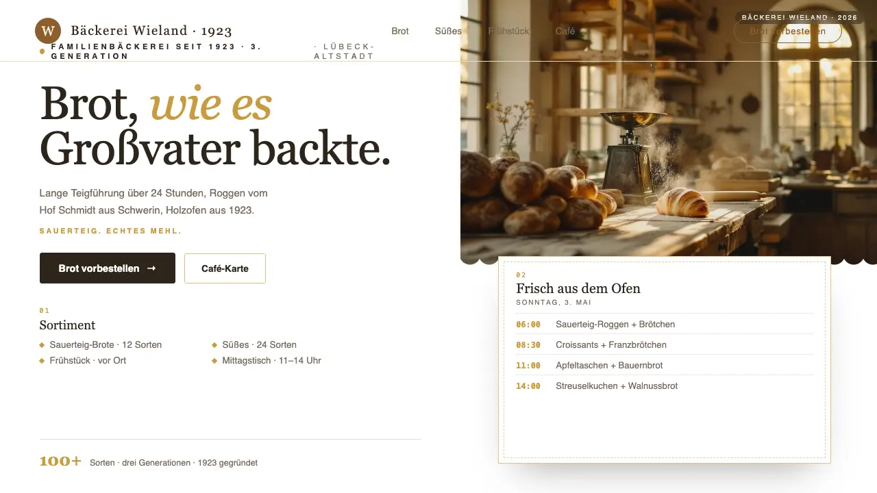 Vorschau der Vorlage Bakery · Cream Heritage (Gastronomie)