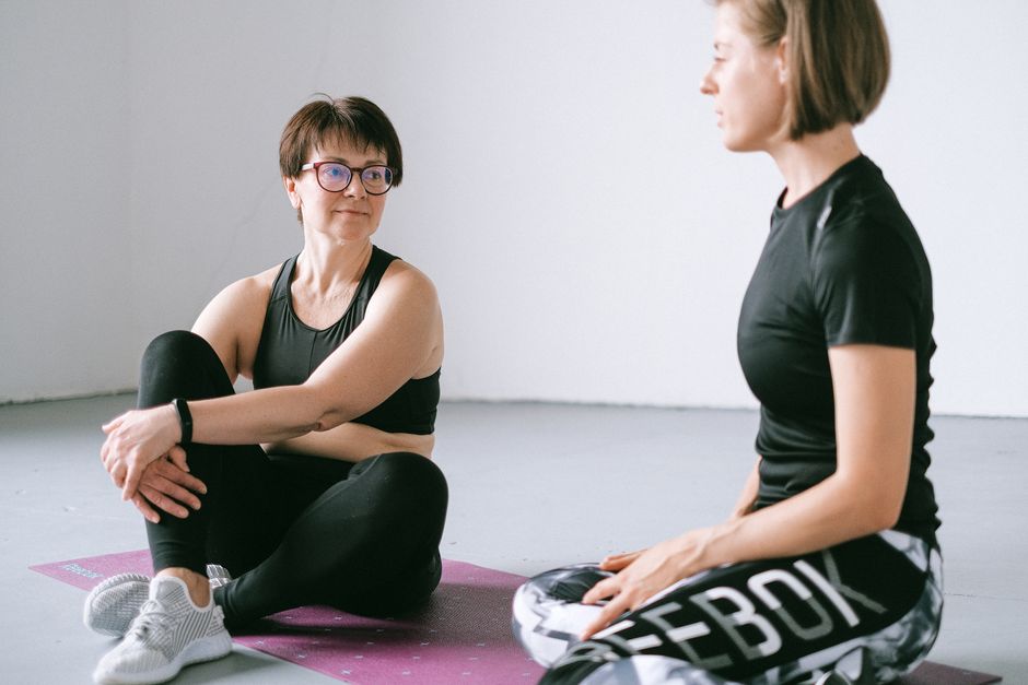 Coaching-Session auf Bodenkissen